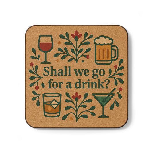 Charming Drink Coaster - 'Shall We Go for a Drink?' Design